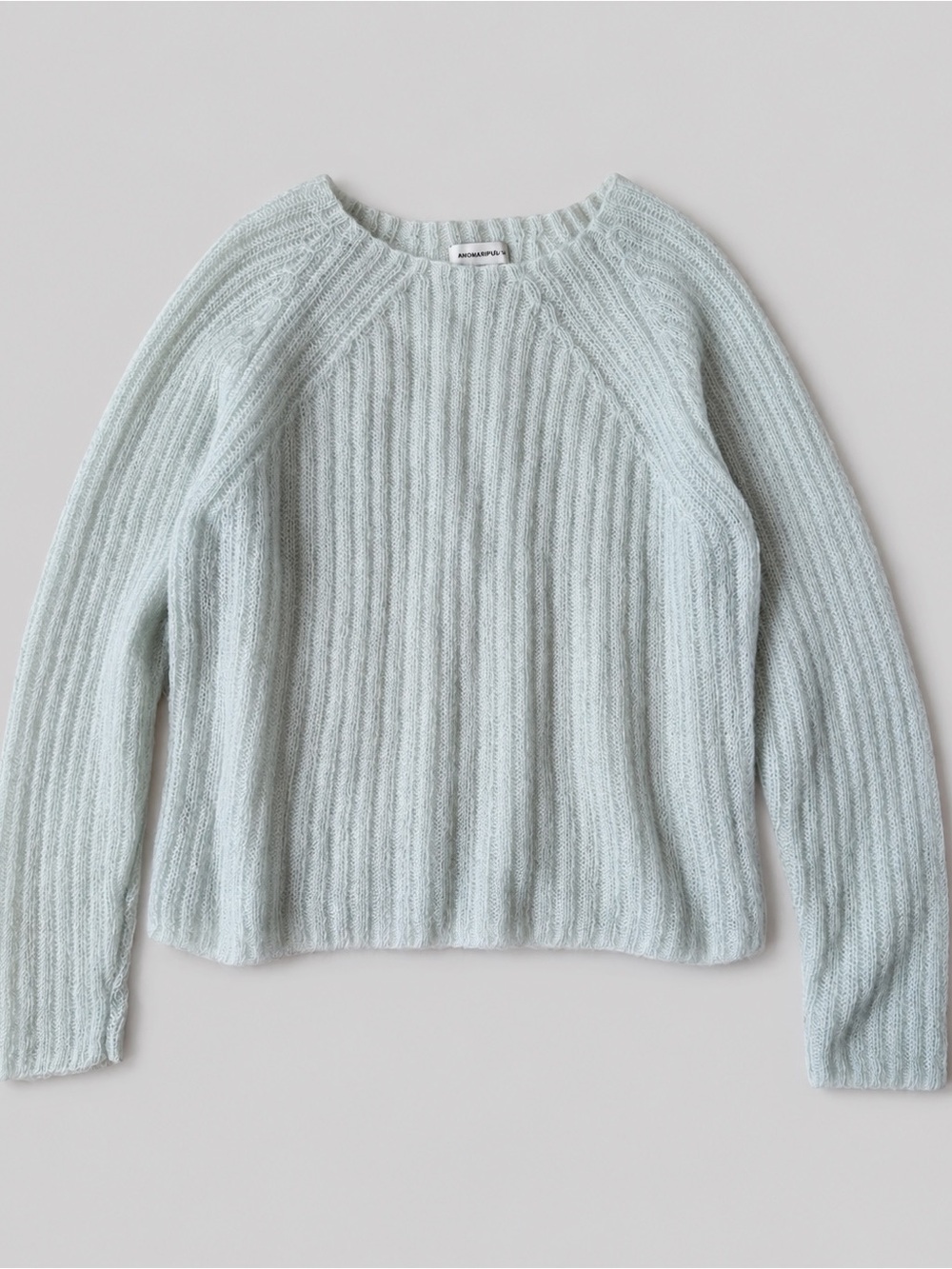 Banana Republic Woman Pale Blue Fuzzy Mohair Lightweight Relax Sweater LARGE